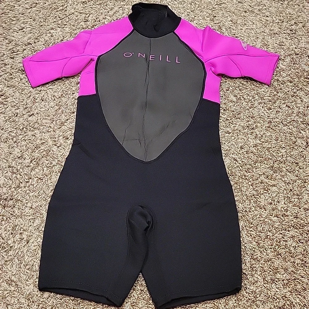 O'Neill Youth 16 Reactor II Short Sleeve Back Zip Spring Suit Beach Vacation